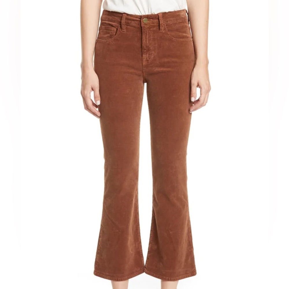 FRAME DENIM Le Crop Mini Boot Brown Corduroy Pants